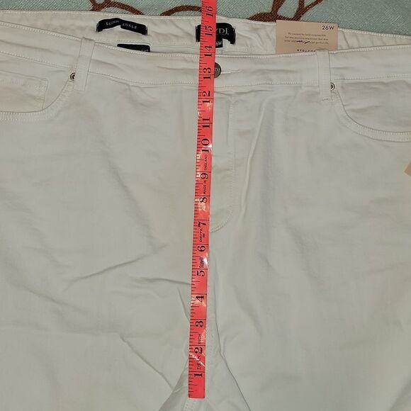 New NYDJ Sheri Ankle Jeans Optic White Plus Size 26 26W - Picture 11 of 12